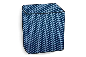 Stylista Washing Machine Cover Compatible for LG 11 kg semi Automatic Top Loading P1145SRAZ Argyle Pattern Blue-thumb2