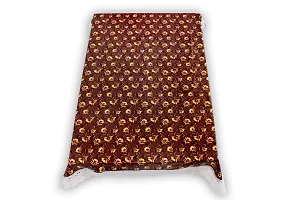 Stylista 8 Seater Dining Table Cover Size 60x108 Inches Floral Pattern Coffee Brown-thumb2