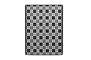 Stylista PVC Washing Machine Cover Compatible for Samsung 7 Kg Fully-Automatic Front Loading WW70J42E0KW, Checkered Pattern Black-thumb2