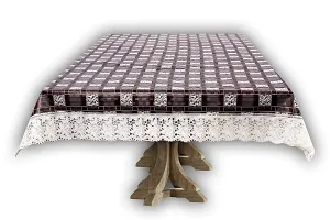 Stylista 4 Seater Dining Table Cover Size 54x78 Inches Basketweave Pattern Grey-thumb1