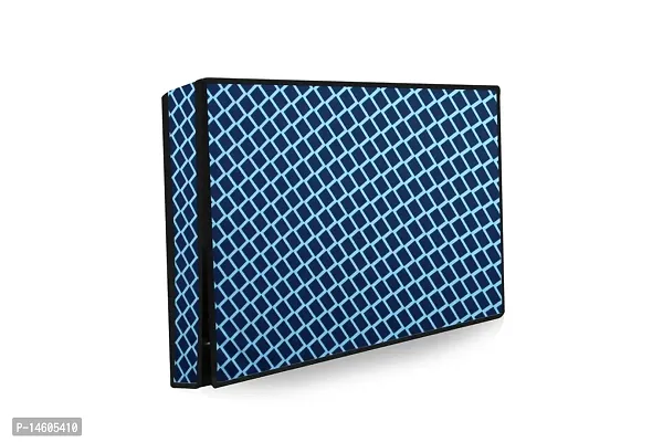 Stylista Check Polyester LED/LCD TV Cover for 39 Inches All Brands and Models, Check Blue