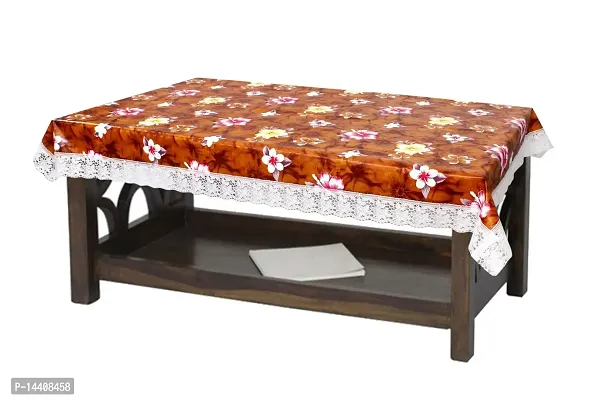 Stylista Center Table Cover Size 40x60 Inches Floral Pattern Orange-thumb0