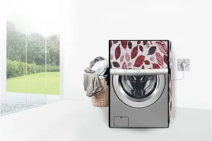 Stylista Washing Machine Cover Compatible for Front Load IFB Senator Aqua SX - 8 Kg Ditzy Pattern Offwhite Base-thumb2