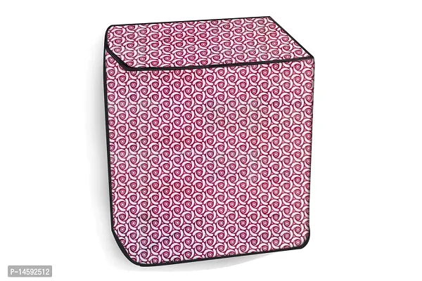 Stylista PVC Washing Machine Cover Compatible for Whirlpool 9.5 Kg Semi-Automatic Top Loading Ace XL, Packed Pattern Pink-thumb3