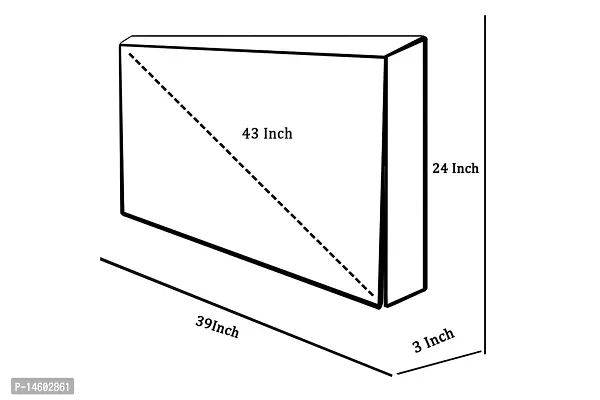 Stylista Check Polyester LED/LCD TV Cover for 42 Inches All Brands and Models, Check Coffee-thumb4