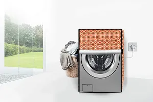 Stylista Washing Machine Cover Compatible for AmazonBasics 7 kg Fully-Automatic Front Load Surface Pattern Brown-thumb1