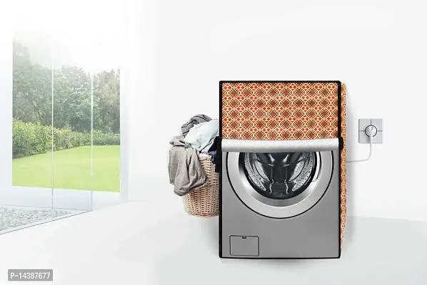 Stylista Washing Machine Cover Compatible for AmazonBasics 7 kg Fully-Automatic Front Load Surface Pattern Brown-thumb2