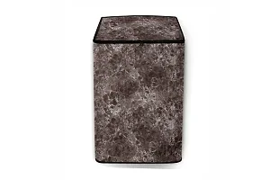 Stylista PVC Washing Machine Cover Compatible for LG 7.5 KG Fully-Automatic Top Loading T75SKSF1Z, Marble Pattern Brown-thumb2