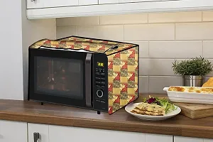 Stylista PVC Microwave Oven Cover for Godrej 30 L Convection InstaCook GMX 30 CA1 SIM, Surface Pattern Yellow-thumb2