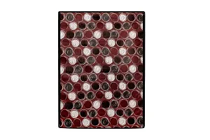 Stylista Washing Machine Cover Compatible for Bosch WAK20060IN Front-Loading 7 Kg Abstract Pattern Maroon-thumb2