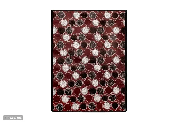 Stylista Washing Machine Cover Compatible for Bosch WAK20060IN Front-Loading 7 Kg Abstract Pattern Maroon-thumb3