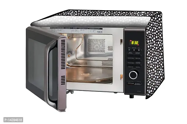 Stylista Microwave Oven Cover for Panasonic 23L NN-CT353BFDG Polka dot Pattern Black-thumb2