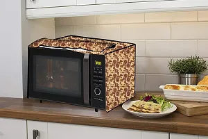 Stylista Microwave Oven Cover for Whirlpool 25L Crisp STEAM Conv. MW Oven-MS Trellis Pattern Brown-thumb2