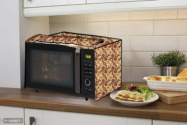 Stylista Microwave Oven Cover for Whirlpool 25L Crisp STEAM Conv. MW Oven-MS Trellis Pattern Brown-thumb3