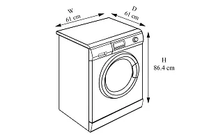 Stylista Washing Machine Cover Compatible for LG 7 kg FH0G7QDNL02 Front Load Camouflage Pattern Purple-thumb3