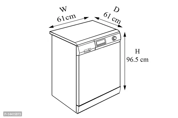 Stylista Washing Machine Cover Compatible for AmazonBasics 7 kg Fully Automatic Top Load Washing Machine Floral Pattern Grey-thumb4