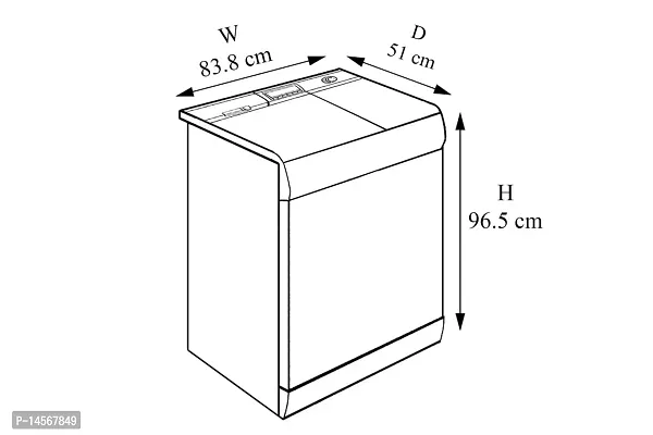 Stylista Washing Machine Cover Compatible for LG Semi-Automatic Top Loading-thumb4