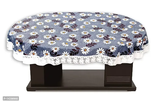 Stylista 8 Seater Oval Dining Table Cover WxL 60x108 inches with White Border lace-thumb3