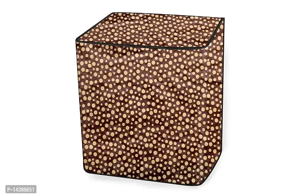 Stylista Top Load Semi Automatic Washing Machine Cover Compatible for Godrej 6.2 kg  6.5 Kg Polka dot Pattern Brown-thumb5