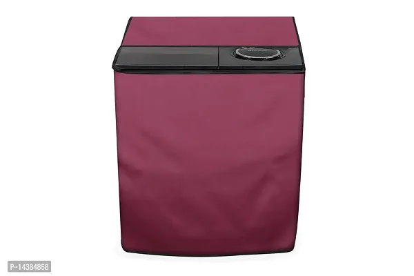 Stylista Washing Machine Cover Compatible for Whirlpool 7.5 kg Ace Turbo Dry-N Semi Automatic Maroon-thumb0