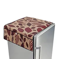 Stylista Fridge top Cover Printed Trellis Pattern on Grey Base-thumb1