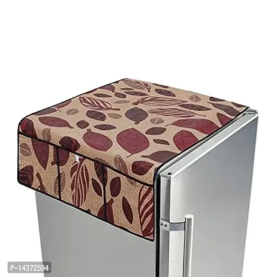 Stylista Fridge top Cover Printed Trellis Pattern on Grey Base-thumb2