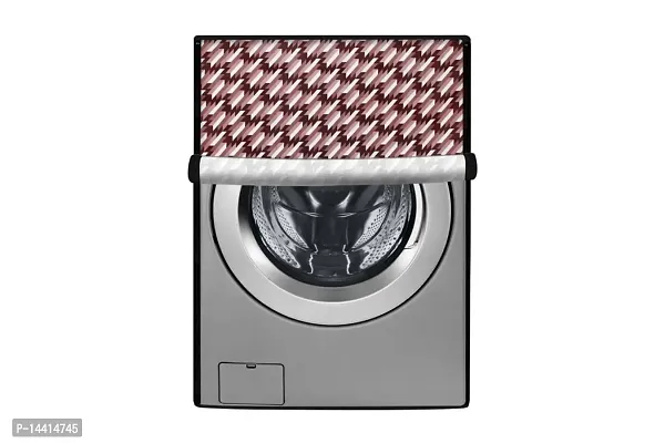 Stylista Waterproof Front Load Washing Machine Cover Compatible for Siemens 7.5 kg, 8 kg, 9 kg  10 Kg Symmetric Pattern Maroon