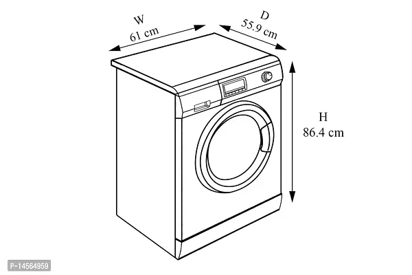 Stylista Washing Machine Cover Compatible for LG Fully-Automatic Front Loading-thumb4