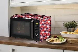 Stylista PVC Microwave Oven Cover for Whirlpool 20 L Solo Magicook Classic-20L, Abstract Pattern Pink-thumb2