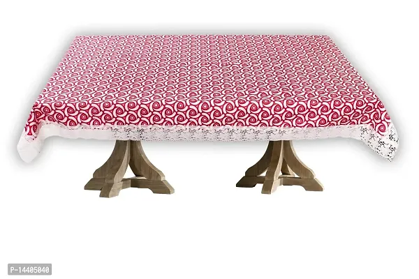 Stylista 6 Seater Dining Table Cover Size 60x90 Inches Packed Pattern Pink-thumb5