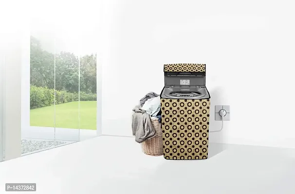 Stylista Washing Machine Cover Compatible for LG 6.2 kg T7281NDDLG Fully Automatic Top Load, Geometric Pattern-thumb2