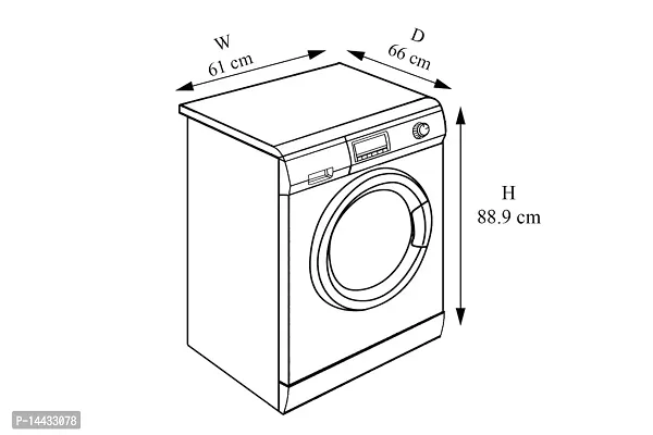 Stylista Washing Machine Cover Compatible for IFB Serena Aqua VX LDT 7 kg Front Load Checkered Pattern Cream-thumb4