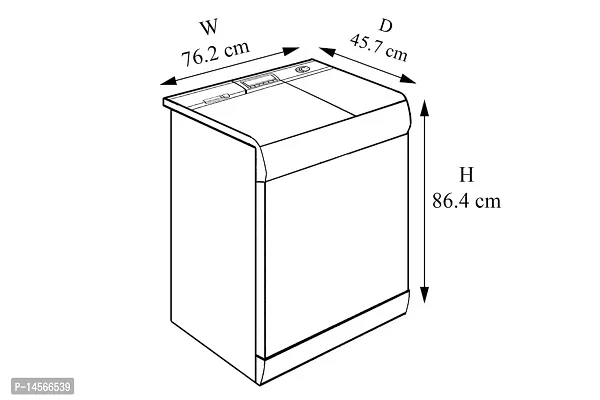 Stylista Washing Machine Cover Compatible for LG Semi-Automatic Top Loading-thumb4