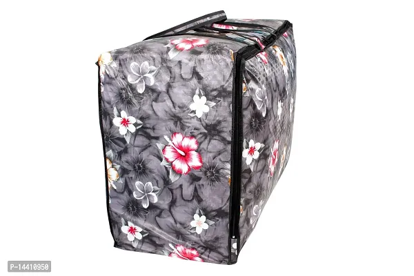 Stylista Polyester Storage Bag/Blanket Bag/Quilt Bag Set of 2 Small Size Floral Pattern-thumb5