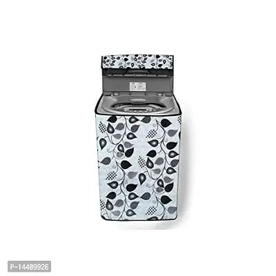 Stylista Washing Machine Cover Compatible for Whirlpool 7.5 Kg 5 Star Fully-Automatic Top Loading Washing Machine with in-Built Heater 360 BLOOMWASH PRO 540 H 7.5 Petals Pattern Grey