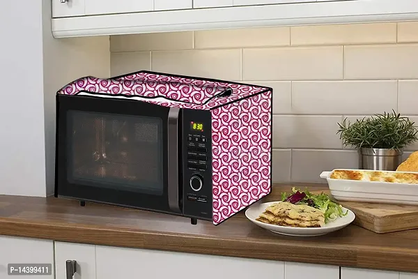 Stylista Microwave Oven Cover for Whirlpool Magicook Classic 20L Solo Packed Pattern Pink-thumb3