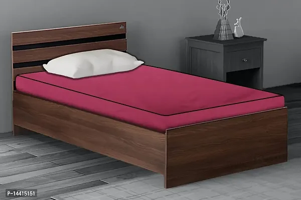 Stylista Mattress Protector Hypoallergenic/Waterproof Polyester Single Bed Size LxW 72x36 Maroon-thumb0