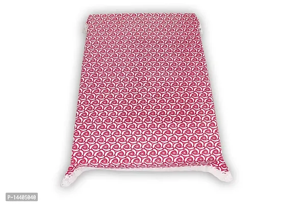 Stylista 6 Seater Dining Table Cover Size 60x90 Inches Packed Pattern Pink-thumb4