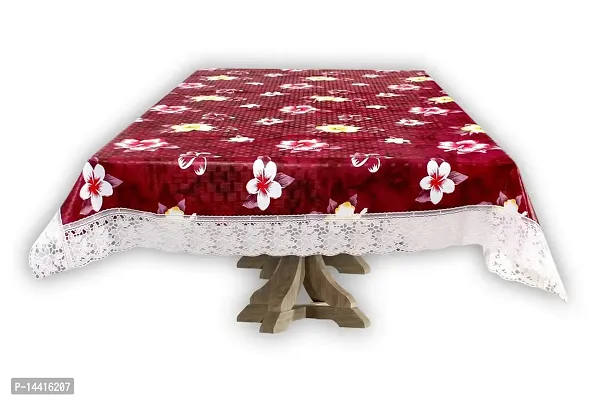 Stylista Waterproof 2 Seater Table Cover Size 45x70 Inches Floral Pattern Red-thumb3