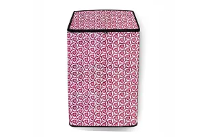 Stylista PVC Washing Machine Cover Compatible for Samsung 6.5 Kg Fully-Automatic Top Loading WA65T4262GS, Packed Pattern Pink-thumb2