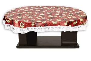 Stylista Oval Centre Table Cover WxL 40x60 inches with White Border lace-thumb2