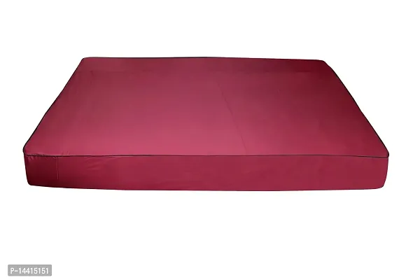 Stylista Mattress Protector Hypoallergenic/Waterproof Polyester Single Bed Size LxW 72x36 Maroon-thumb3