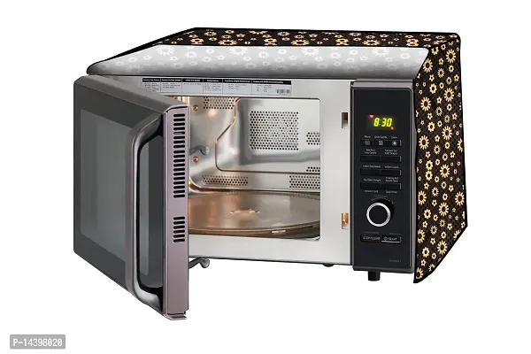 Stylista Microwave Oven Cover for Whirlpool 25L Crisp STEAM Conv. MW Oven-MS Floral Pattern Yellow-thumb0
