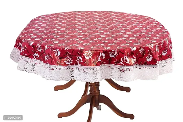 Stylista Oval Centre Table Cover WxL 40x60 inches with White Border lace