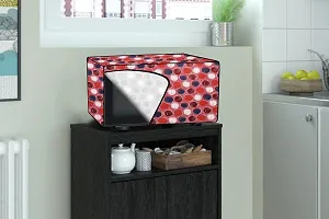 Stylista PVC Microwave Oven Cover for Whirlpool 20 L Solo Magicook Classic-20L, Abstract Pattern Pink-thumb1