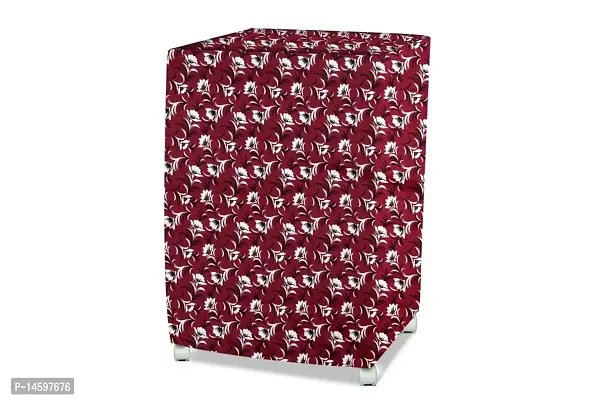 Stylista Air Cooler Cover Compatible for Kumaka Plastic Kmk-Tf23-F 23 LTR Tower Cooler, Ployester, Floral Pattern Dark Brown-thumb2