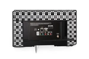 Stylista Printed PVC LED/LCD TV Cover for 43 Inches All Brands and Models, Checkered Pattern Black-thumb4