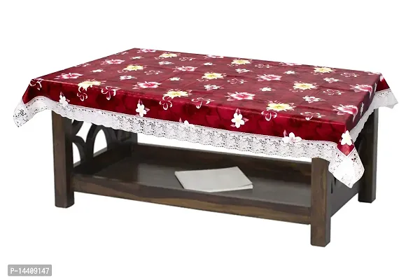 Stylista Center Table Cover Size 40x60 Inches Floral Pattern Red-thumb0