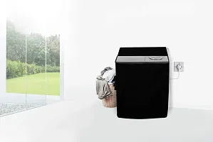 Stylista Washing Machine Cover Compatible for LG 11 kg semi Automatic Top Loading P1145SRAZ Black Solid-thumb1