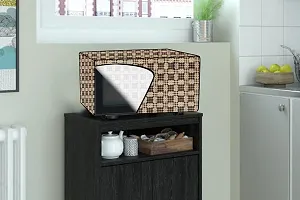 Stylista Microwave Oven Cover for Whirlpool 20 L Convection Magicook Checkered Pattern Brown-thumb1